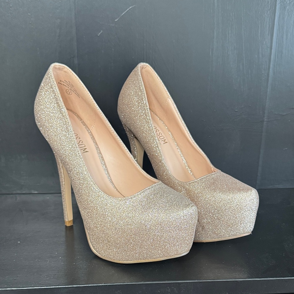 De Blossom Collection Glitter Heels - Gold